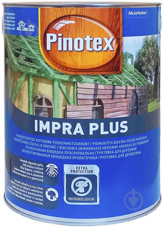 Грунт для дерева Pinotex Impra Plus зеленый 5 л - фото 1