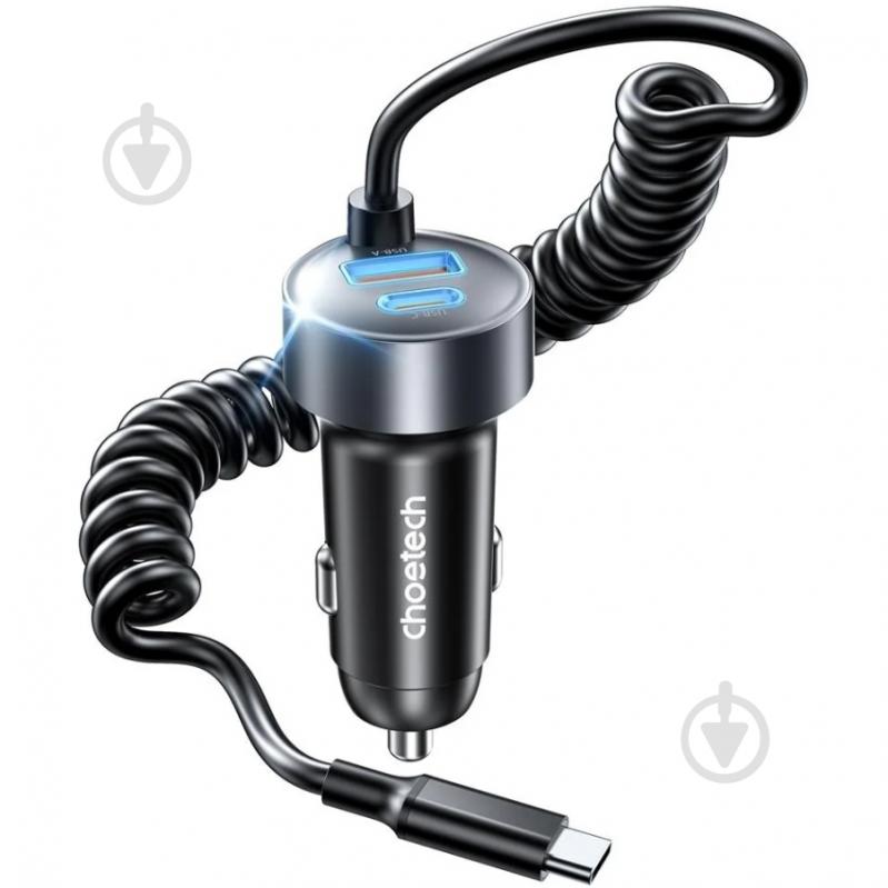 Автомобильное зарядное устройство Choetech TC0030-BK - фото 1