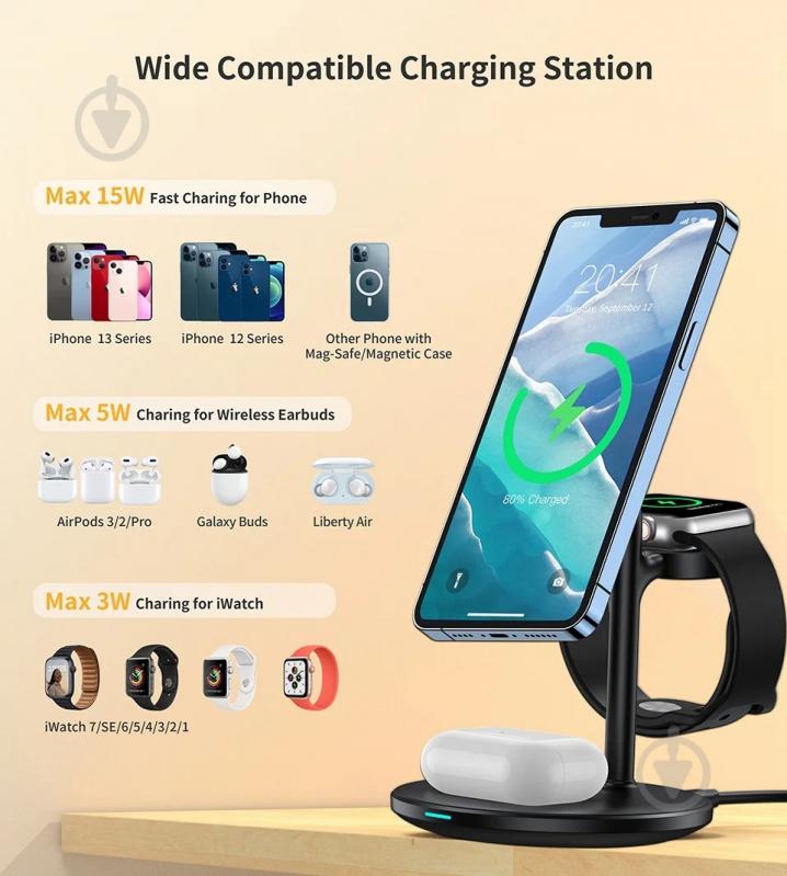 Зарядний пристрій Choetech T585-F-101-CCBK - фото 4 Зарядний пристрій Choetech T585-F-101-CCBK - фото 4