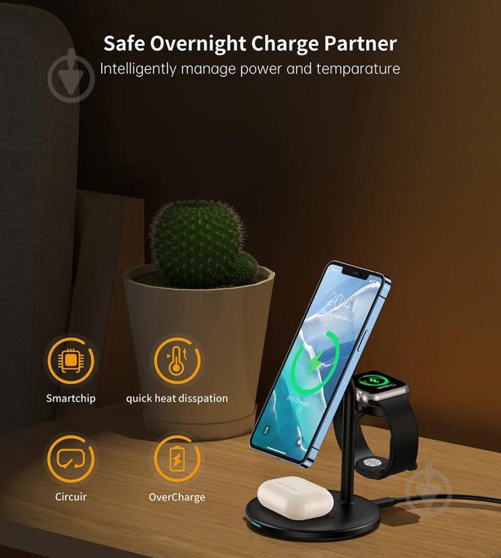 Зарядний пристрій Choetech T585-F-101-CCBK - фото 6 Зарядний пристрій Choetech T585-F-101-CCBK - фото 6