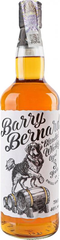 Виски Barry Bernard 40% блендовый 3YO 0,7 л - фото 1 Виски Barry Bernard 40% блендовый 3YO 0,7 л - фото 1