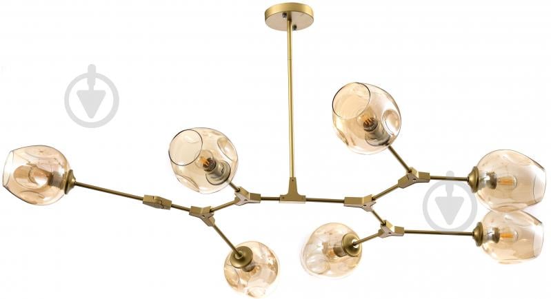 Світильник стельовий Accento lighting Molecule 7x60 Вт E27 антична латунь - фото 1