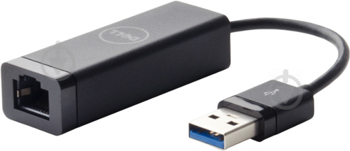 Переходник Dell USB – Ethernet 0.15 м черный (470-ABBT) - фото 1