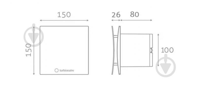 Витяжний вентилятор Turbionaire ARTE100SW - фото 9