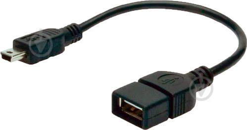 Адаптер Digitus USB – miniUSB 0.2 м чорний (AK-300310-002-S) - фото 1