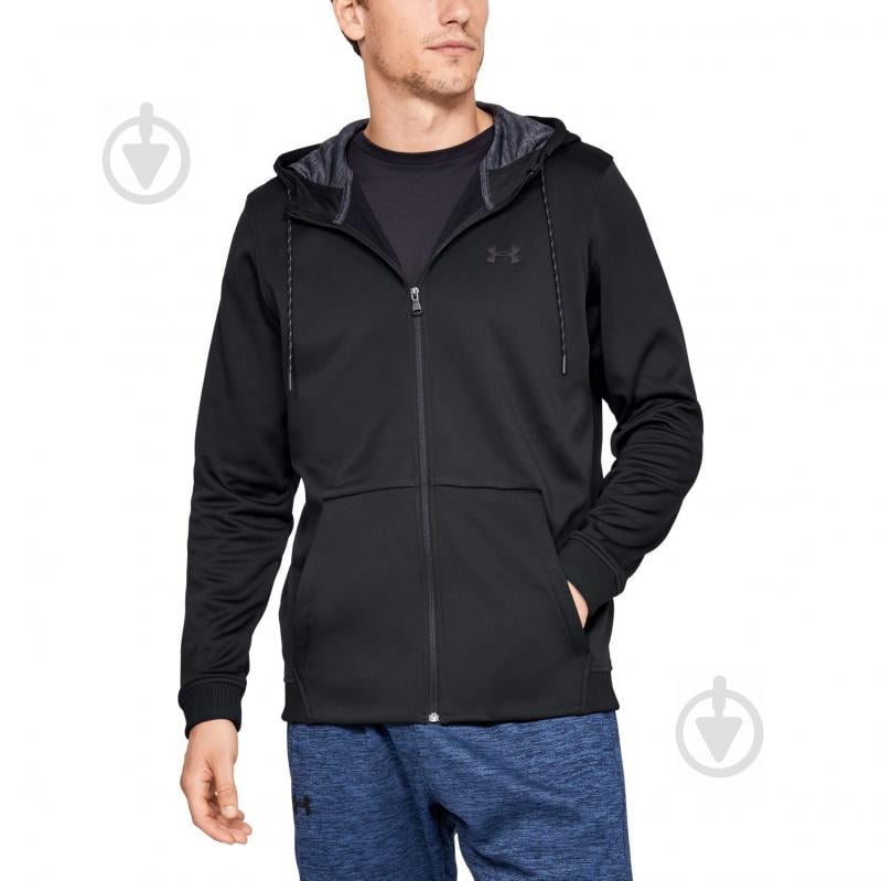 Джемпер Under Armour ARMOUR FLEECE FZ HOODIE 1320744-001 р. XL черный - фото 1