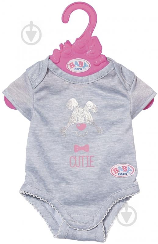 Одежда для куклы Zapf для куклы Baby Born Боди серое 827536-1 - фото 2