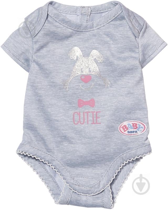 Одежда для куклы Zapf для куклы Baby Born Боди серое 827536-1 - фото 1