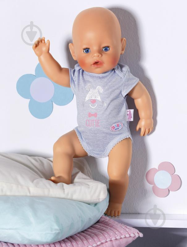 Одежда для куклы Zapf для куклы Baby Born Боди серое 827536-1 - фото 3