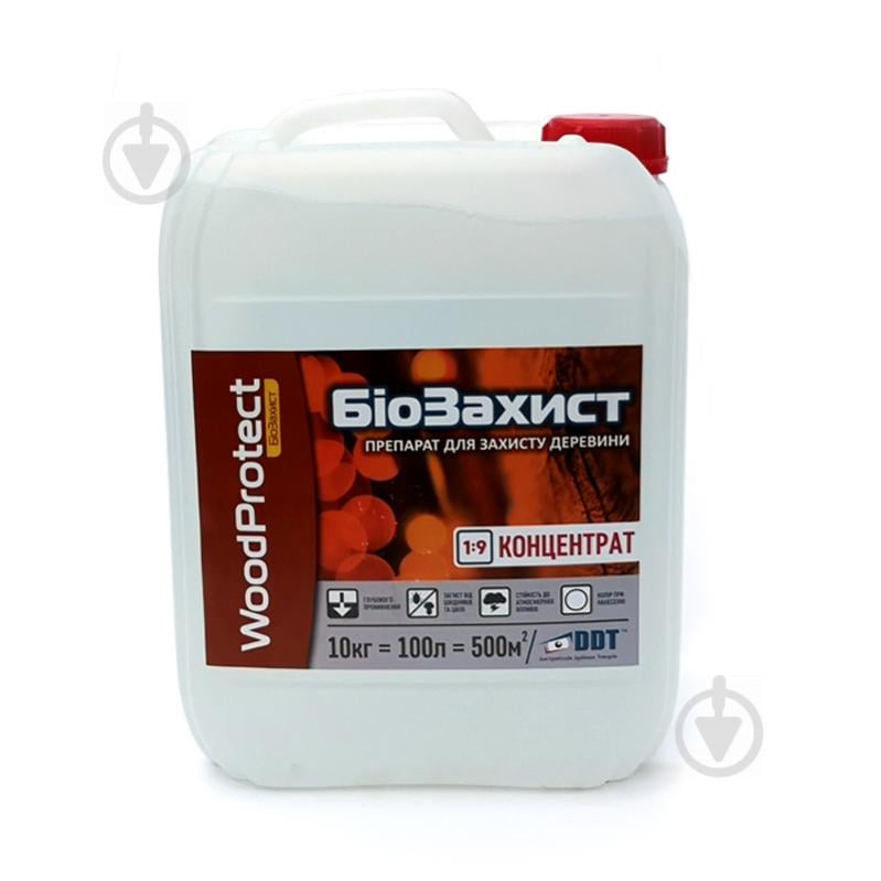 Біозахист DDT WoodProtect концентрат 1:9 безбарвний не створює плівки 10 л - фото 1