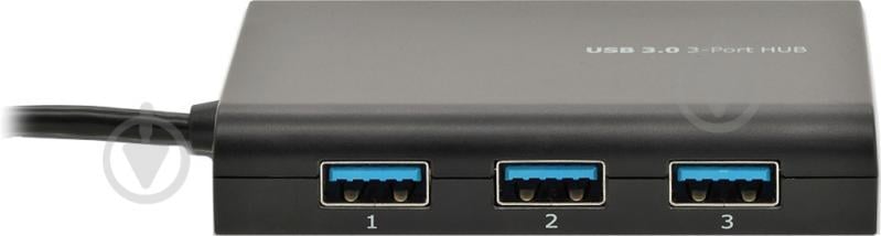 Концентратор Digitus Gigabit Ethernet USB 3.0, black - фото 2