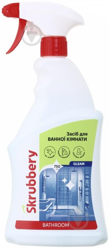 Средство для ванной комнаты SKRUBBERY Gleam 0,75 л - фото 1 Средство для ванной комнаты SKRUBBERY Gleam 0,75 л - фото 1