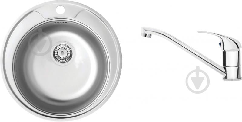 Мойка для кухни + смеситель Deante Twist сталь (ZHCA0813) - фото 1 Мойка для кухни + смеситель Deante Twist сталь (ZHCA0813) - фото 1
