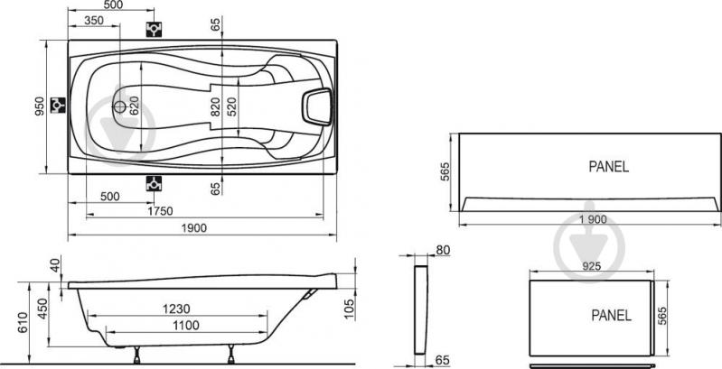 Панель для ванны боковая Ravak XXL 95 CZ09190A00 - фото 3 Панель для ванны боковая Ravak XXL 95 CZ09190A00 - фото 3
