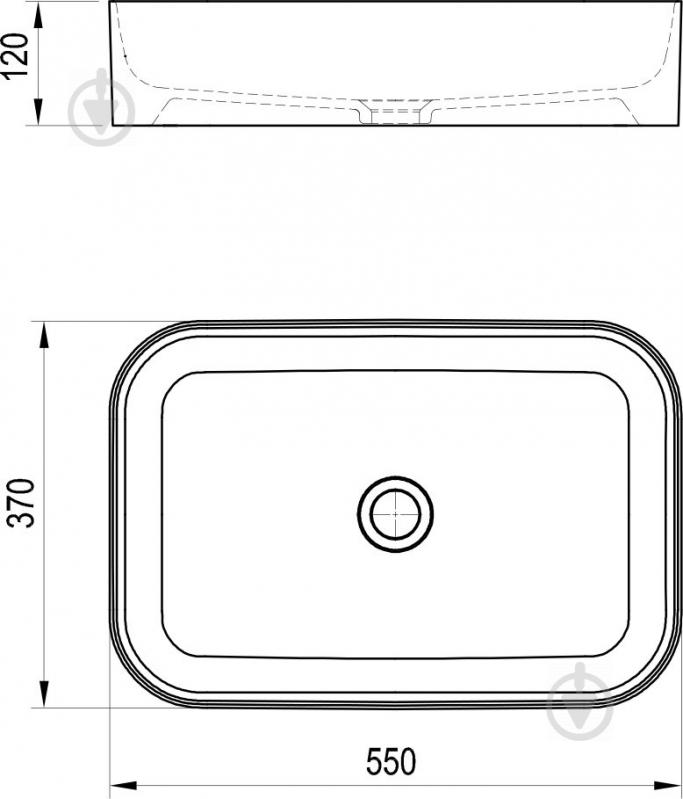 Умывальник-чаша Ravak Ceramic 550 SLIM R - фото 2