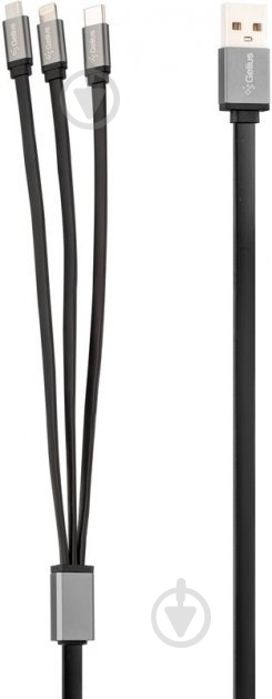 Кабель Gelius Pro Squid GP-UC102 3in1 (MicroUSB/Lightning/Type-C) 1,2 м черный - фото 2