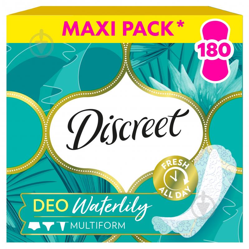Прокладки ежедневные Discreet Deo Waterlily 180 шт. - фото 1 Прокладки ежедневные Discreet Deo Waterlily 180 шт. - фото 1