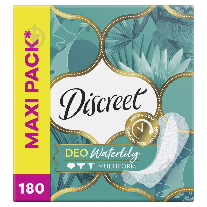 Прокладки ежедневные Discreet Deo Waterlily 180 шт. - фото 2 Прокладки ежедневные Discreet Deo Waterlily 180 шт. - фото 2