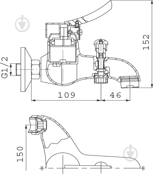 Смеситель для ванны Ferro Werona BTW 1 - фото 4