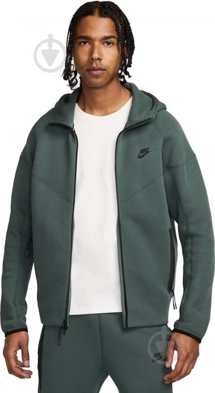 Джемпер Nike NK TCH FLC FZ WR HOODIE FB7921-338 р.2XL зеленый - фото 1