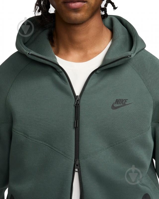 Джемпер Nike NK TCH FLC FZ WR HOODIE FB7921-338 р.2XL зеленый - фото 5