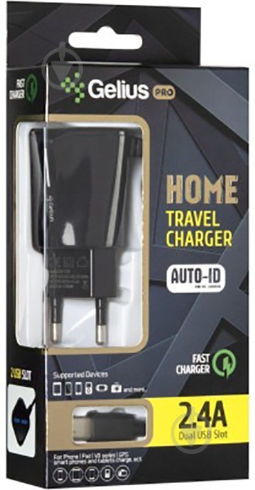 Сетевое зарядное устройство Gelius Pro Edition 2USB + USB кабель Type-C (2.4A) Черный - фото 6