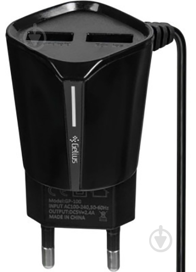 Сетевое зарядное устройство Gelius Pro Edition 2USB + USB кабель Type-C (2.4A) Черный - фото 2