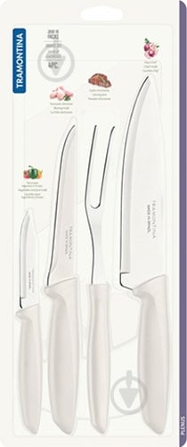 Набор ножей Tramontina Plenus light grey 23498/331 4 предмета - фото 2 Набор ножей Tramontina Plenus light grey 23498/331 4 предмета - фото 2