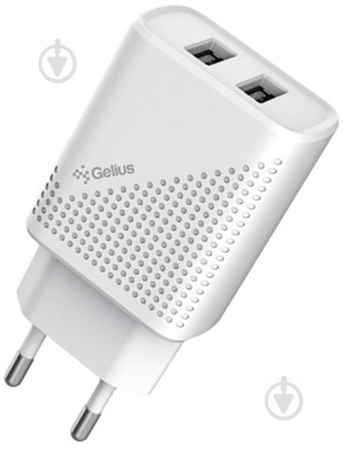 Мережевий зарядний пристрій Gelius Pro Vogue GP-HC011 2USB 2.4A Білий - фото 1