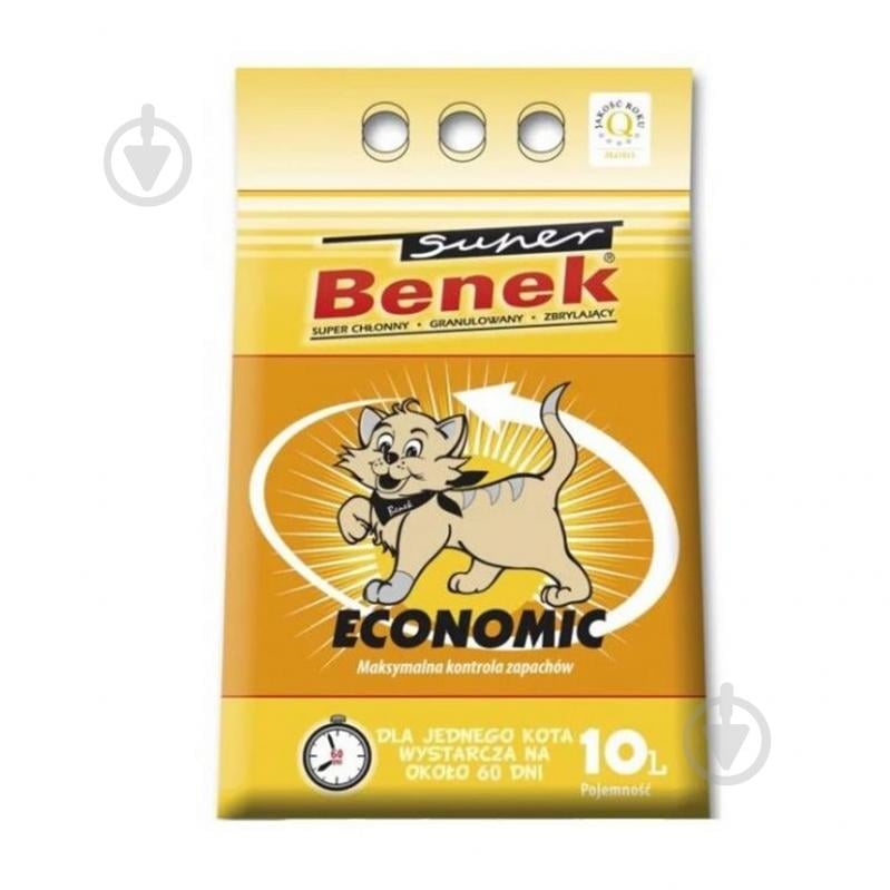 Наполнитель бентонитовый Super Benek Экономный натуральный 8,4 кг - фото 1