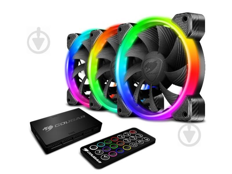 Корпусный кулер Cougar Комплект 3 кулеров и блока управления Cougar HPB RGB Cooling Kit - фото 1