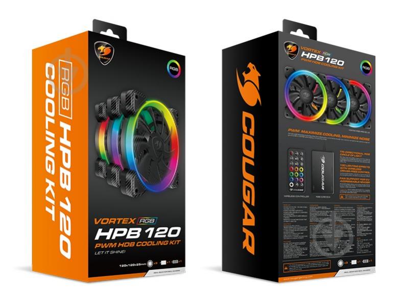 Корпусний кулер Cougar Комплект із 3 кулерів та блоку керування Cougar HPB RGB Cooling Kit - фото 8