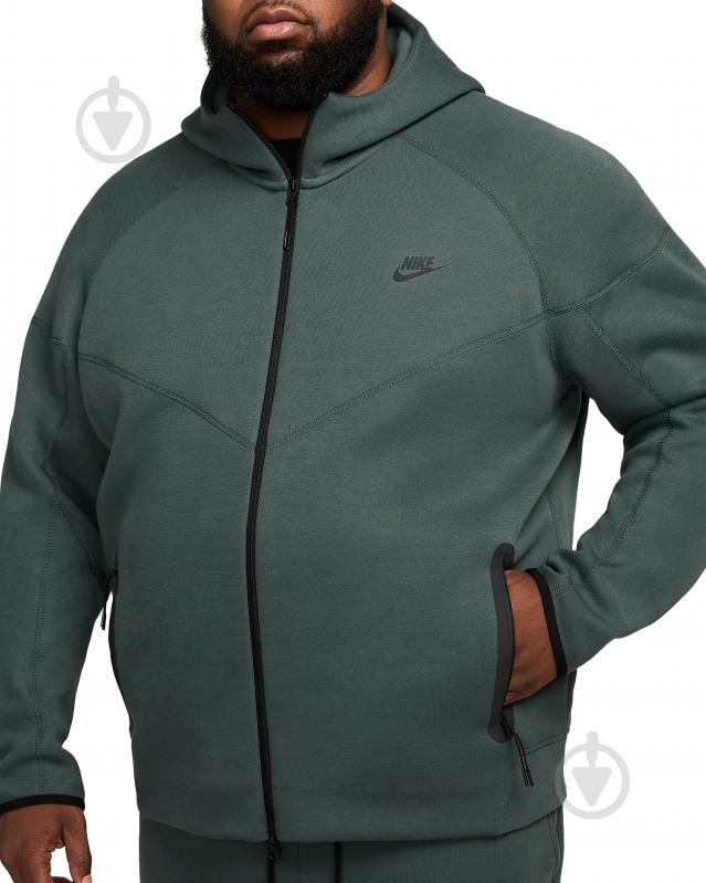 Джемпер Nike NK TCH FLC FZ WR HOODIE FB7921-338 р.M зелений - фото 17