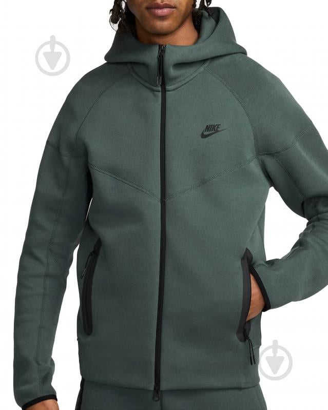 Джемпер Nike NK TCH FLC FZ WR HOODIE FB7921-338 р.M зелений - фото 6