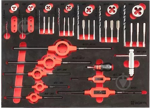 Набор резьбонарезной M3-M12 WURTH HSS 44 шт. 5964065244 - фото 2