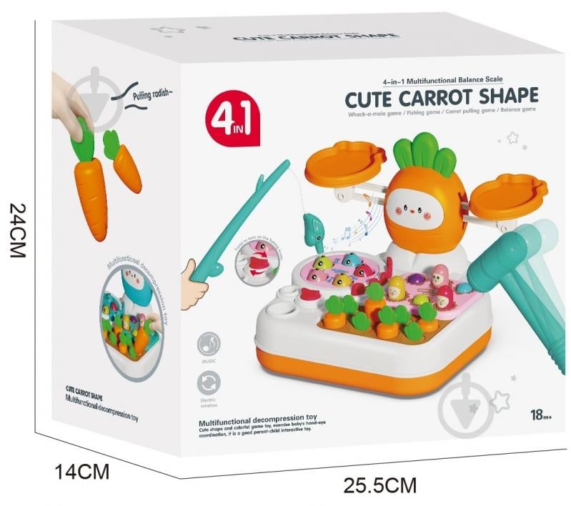 Игрушка BIBI-INN Игровой музыкальный центр 4в1 Веселая Морковка 688-82 - фото 2