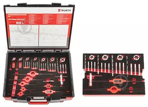 Набор резьбонарезной M3-M20 WURTH HSS 67 шт. 5964065267 - фото 2