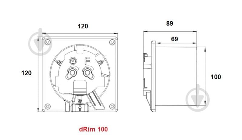 Вытяжной вентилятор AirRoxy для ванной на шариковых подшипниках airRoxy dRim 100 S BB (01-060) - фото 5