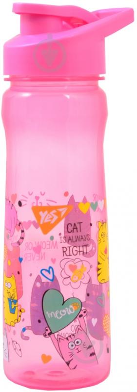 Бутылка для воды YES Lovely cats 580 мл 706886 розовый - фото 1