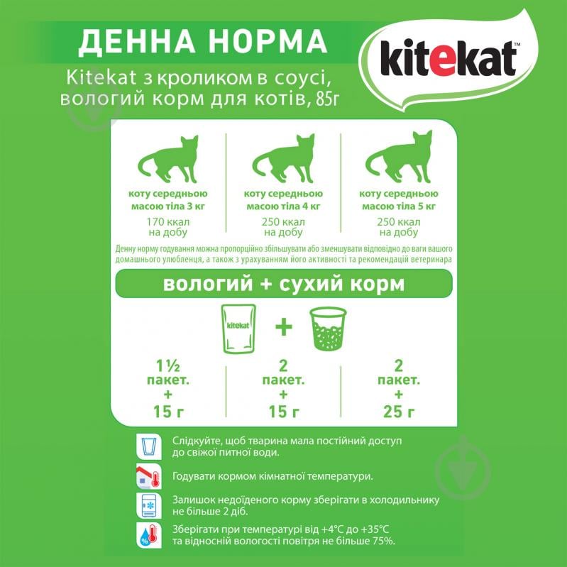 Консерва для котов Kitekat в соусе с крольчатиной 85 г - фото 6