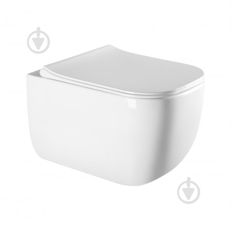 Унитаз подвесной VOLLE MEKKO Rimless 55*36*36см, сидіння Duroplast slow-closing - фото 1