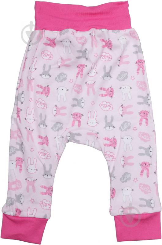 Штани для новонароджених Baby Veres Hello Bunny р.68 рожевий - фото 1