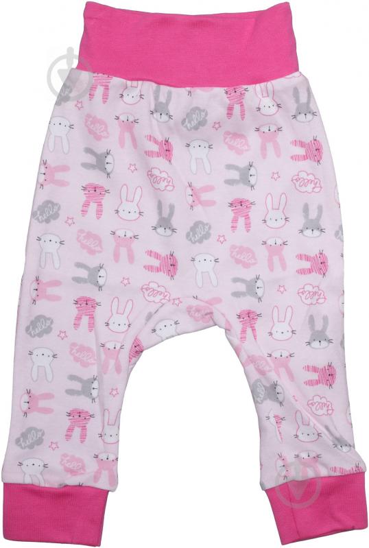 Штани для новонароджених Baby Veres Hello Bunny р.68 рожевий - фото 2