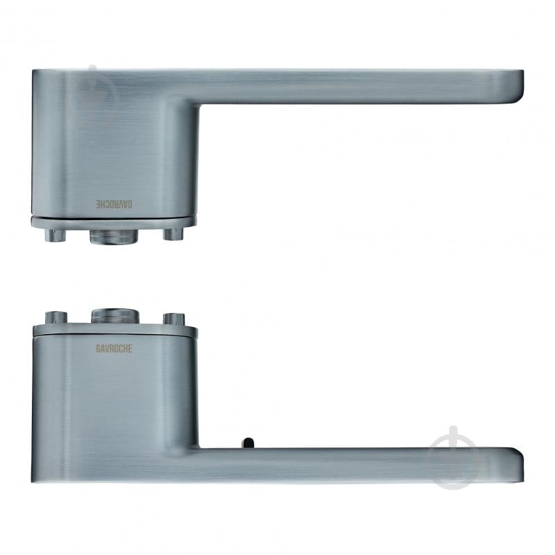 Ручка на розетці Gavroche GRCLICK О-1 матовий хром із білим - фото 3 Ручка на розетці Gavroche GRCLICK О-1 матовий хром із білим - фото 3