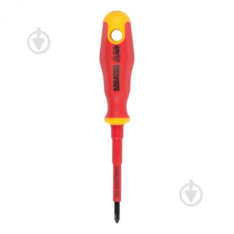 Викрутка Kreator діелектрична хрестова PH1 80 мм KRT402202 - фото 1 Викрутка Kreator діелектрична хрестова PH1 80 мм KRT402202 - фото 1