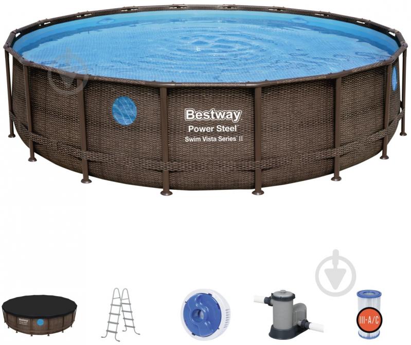 Бассейн каркасный Bestway 549x122 см (56977) - фото 6