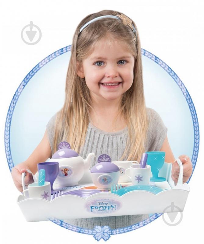 Игровой набор посуды Smoby Frozen Чаепитие большой с подносом и 17 преметами 310576 - фото 2