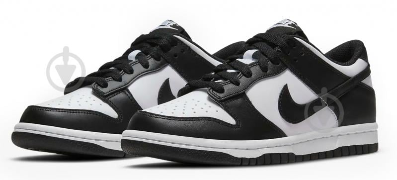 Кроссовки детские демисезонные Nike DUNK LOW CW1590-100 р.35,5 черные с белым - фото 5