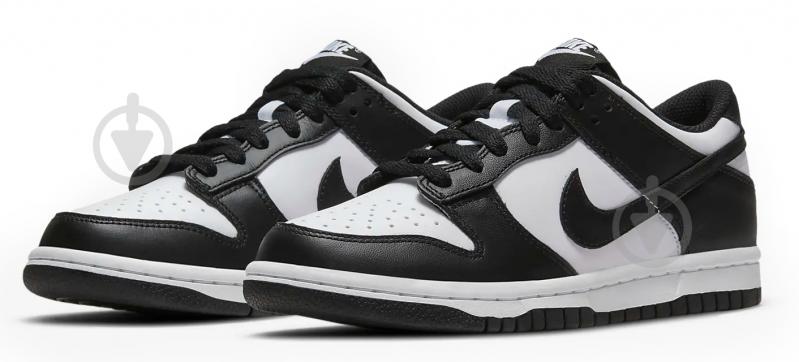 Кроссовки детские демисезонные Nike DUNK LOW CW1590-100 р.40 черные с белым - фото 5