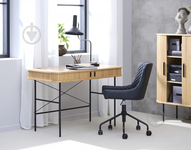 Стіл письмовий Unique Furniture NOLA 750х1200х600 мм чорний/дуб натуральний (NOLA DESK 60x120 CM ) - фото 9